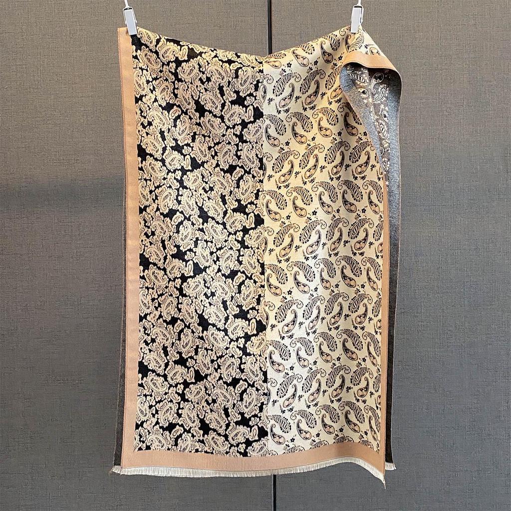 Autumn/Winter Paisley Print Cashmere-Like Scarf: Stylish, Versatile, Warm, Casual Snood