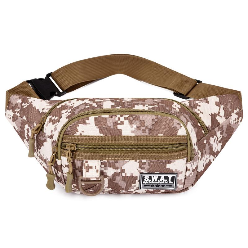 Camouflage Outdoor Mountaineering Fanny Bag Versatile Fashion Trend Shoulder Fanny Bag Running Sports Cycling Messenger Bag Bag