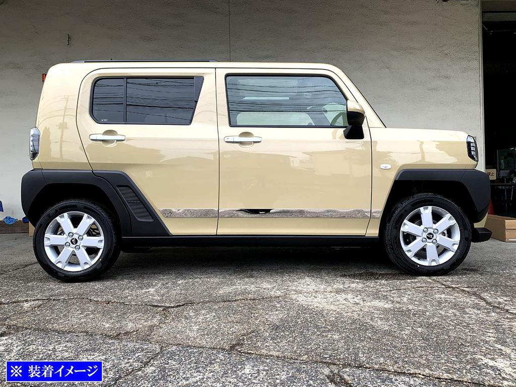 BRIGHTZ Finish Stainless Steel Plated Side Door Moulds for Toyota Taft Ultra-Mirror (6-Piece Set) LA900S/LA910S (SID-MOL-133) (LA900, LA910, A900,