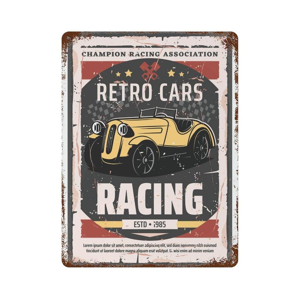 1PC Vertical Retro Iron Tin Sign with Weathered Rust Effect, 20x30cm or 30x40cm, Vintage Wall Decor for Bar Cafe Garage Restaurant Living Room
