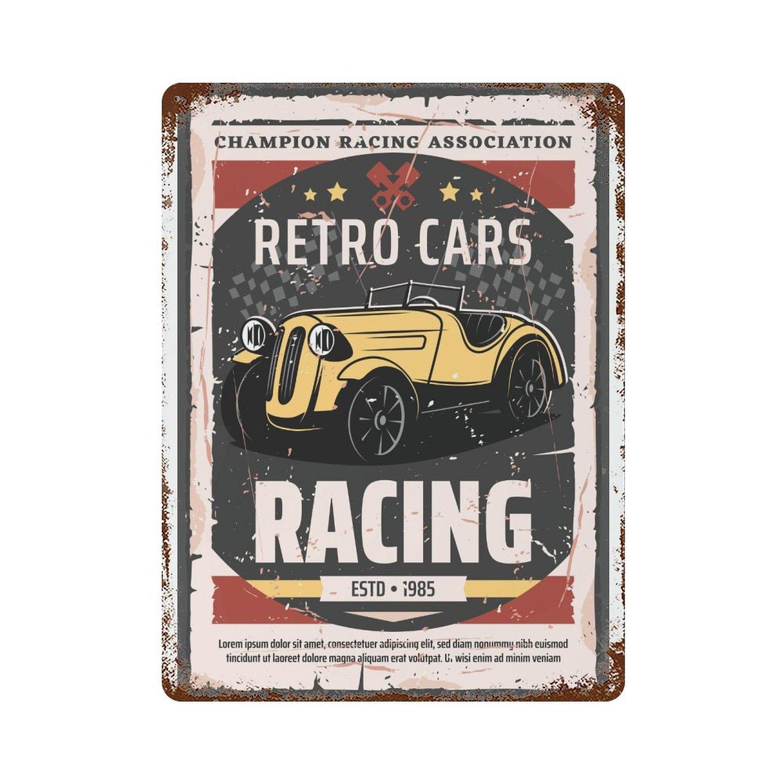 

1PC Vertical Retro Iron Tin Sign with Weathered Rust Effect, 20x30cm or 30x40cm, Vintage Wall Decor for Bar Cafe Garage Restaurant Living Room 30*40CM
