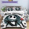 3Pcs Christmas Nightmare Before Bedding Set Quilt Cover Pillowcase Home Christmas Xmas Halloween Gift 1 Duvet Cover 2 Pillowcase S92151