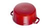 Staub Cocotte rund, Kirsche, großer handgegossener Emaille-Topf, IH-kompatible japanische La Cocotte rund „Pico 30 cm“ [Autorisiertes Produkt] 40509-861