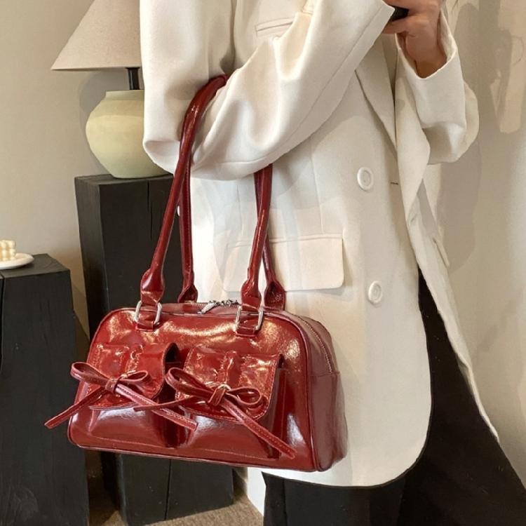 Shoulder Bags for Girl Women Solid Color Handbag Underarm Bag