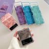 Applicable To Samsung ZFlip4 Folding Screen Leather Mobile Phone Case Butterfly Embossing Integrated Leather Case All-inclusive Protective Case