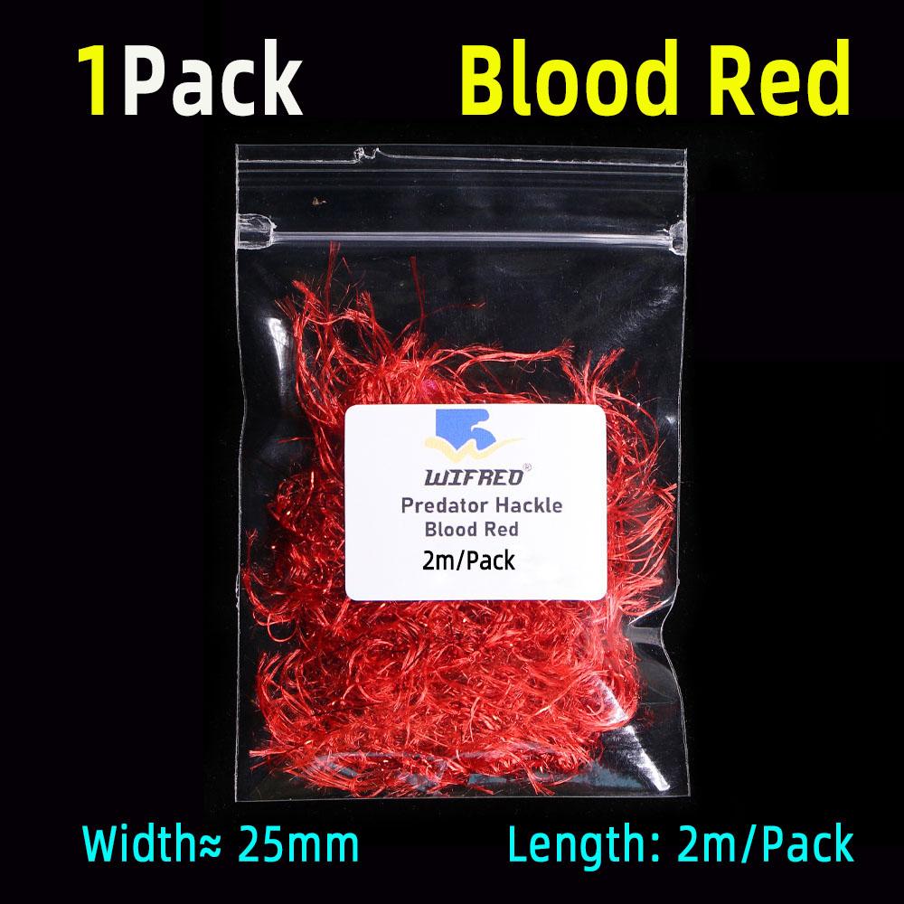 2M/Pack Predator Hackle Single-Sided Chenille Predator Hackle Fly Tying Material For Streamer Bodies Trout Pike Muskie Predators Fishing Lures