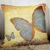 Gezellig Bankkussenhoes Vlinderprint 45X45cm Decoratieve Kussens voor Thuis Polyester Perzikvezel Kussensloop Zitkussen Rugkussen