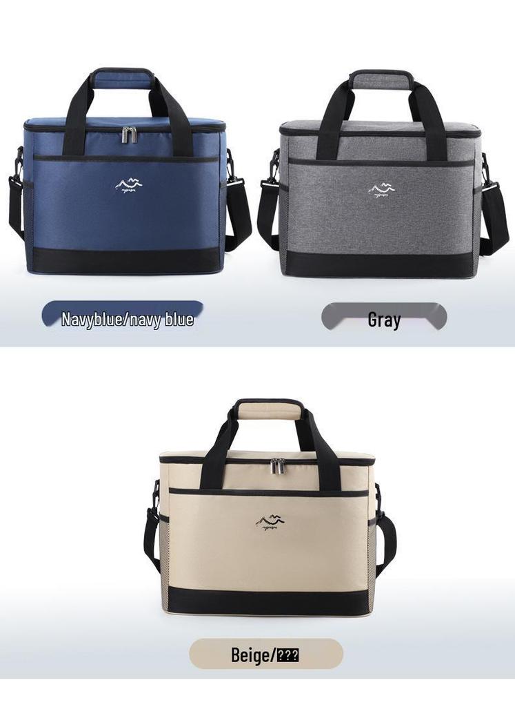 Lightweight Insulated Lunch Bag for Office and Outdoor Use, Stylish Solid Color Design