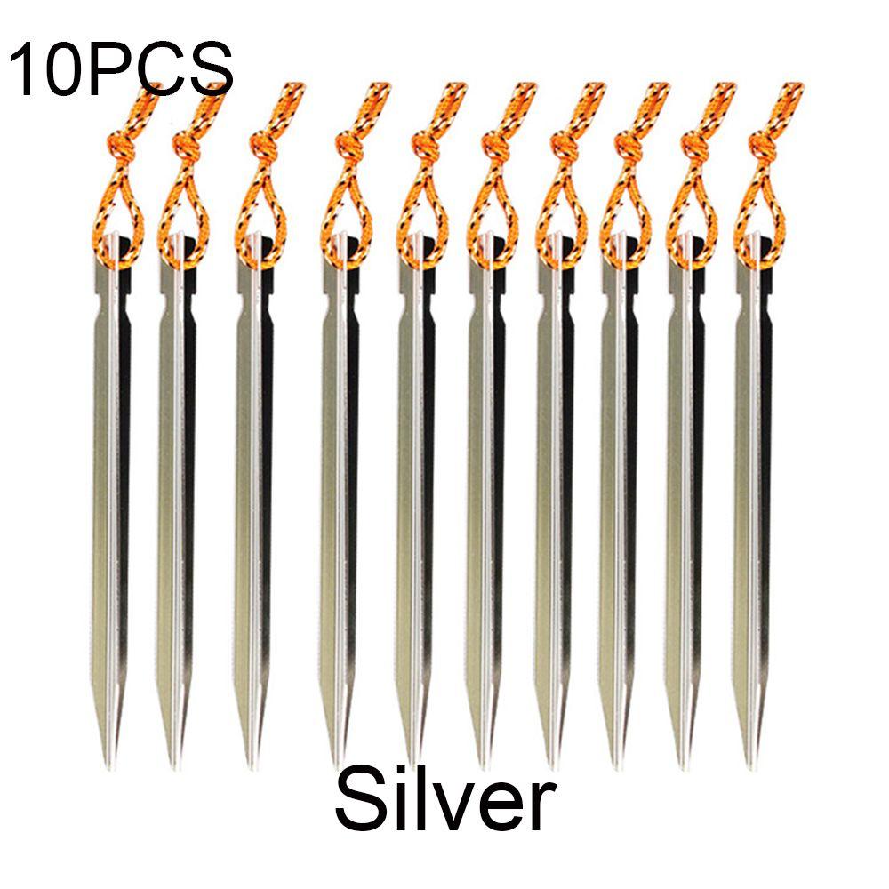 5/10pcs 18cm Ultralight Aluminium Alloy Strong Camping Hiking Tent Peg Stakes Triangular Stake Nail
