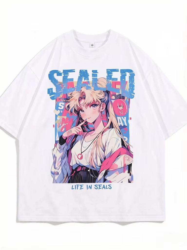 Japanese Anime Sailor Moon Printed Tshirt Unisexs and Womens Tshirt Unisexs Top Sports Tshirt Unisexs Tshirt 2026 New Summer Tee