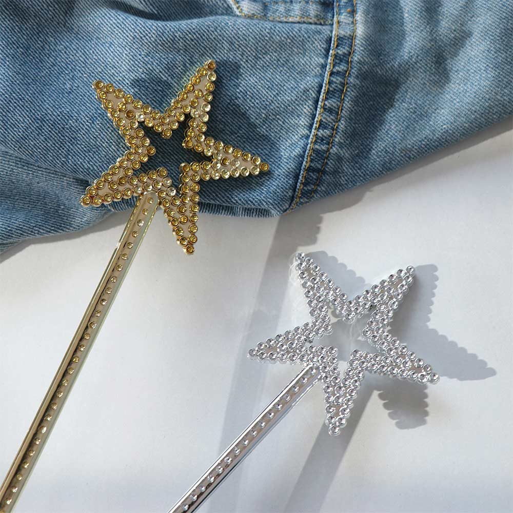 Role-playing Fairy Wand Golden Silver Star Wand Halloween Princess Sticks Girls Costume