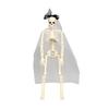 Yousheng Halloween Skeleton Bride Groom Statue 15 Inch Plastic Posable Skeleton Wedding Couple Hanging Ornament with Veils Robe for Haunted House