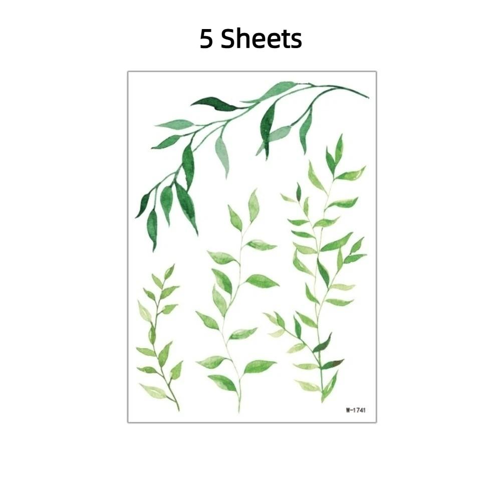 5 Sheets Elf Fairy Vine Stickers Tattoo Stickers Waterproof Makeup Stickers  Cosplay Style 8