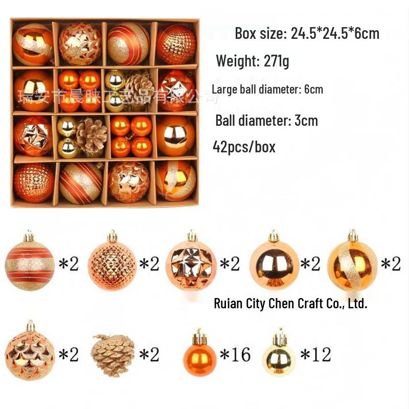 Painted Christmas Ball Set: Shiny Irregular Ornaments for Tree Decoration