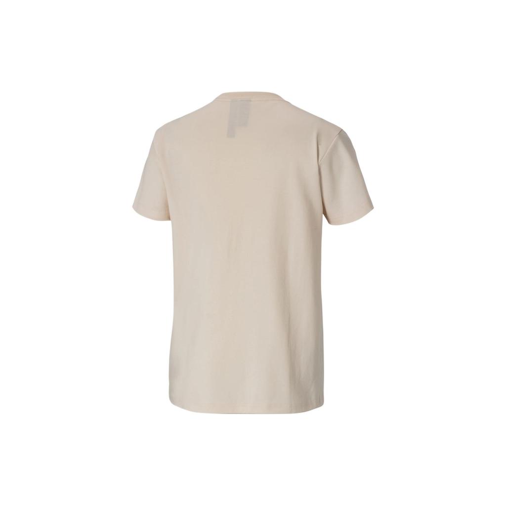 Adidas Letter Applique Round Neck Short Sleeve T-Shirt Women Tops Light-Beige HZ8999
