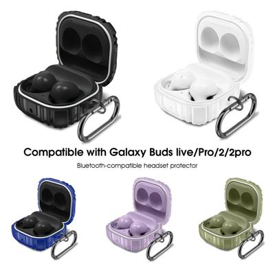 Kopfhörer Schutzhülle Anti-scratch Vollständigen Schutz Weiche TPU Bluetooth-kompatibel Ohrhörer Abdeckung Schutz für Samsung Galaxy Buds Live/Pro/2/2Pro