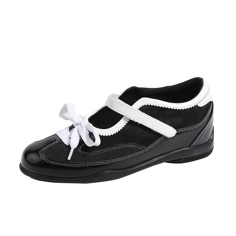 

Версия из овчины~ туфли-балетки на платформе 6 см с внутренним увеличением роста, женская повседневная спортивная обувь, туфли Мэри Джейн 35