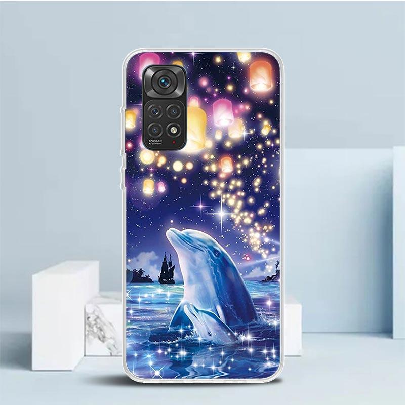 Ocean Animal Cute Dolphin Phone Case For Xiaomi Redmi Note 15 14 14S 13 12S 12 Pro Plus 11S 11 11T 11E 10S 10 + Soft TPU Back Co