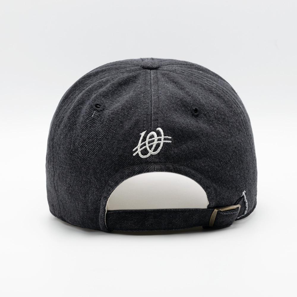 Wieoldeuwoldeu Love Logo Denim Ball Cap Black