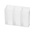 Wall Mounted Lipstick Organizer 3 Grid Translucent Hanging Makeup Brush Holder for Eyebrow Pencil