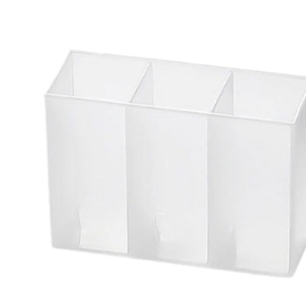 Wall Mounted Lipstick Organizer 3 Grid Translucent Hanging Makeup Brush Holder for Eyebrow Pencil