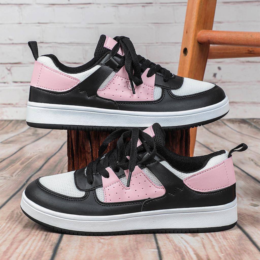 Board Shoes Mesh Casual Sneakers Fashion Flat Shoes Low-cut Leisure Sports Shoes Outdoor Walking Flats Casual Versatile