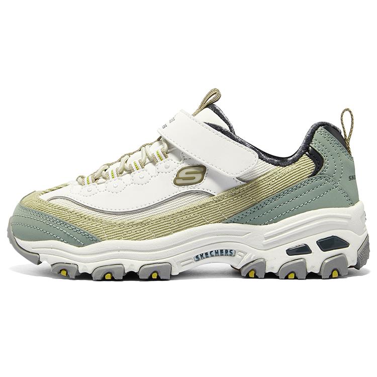 Модные Универсальные Удобные Флисовые Папины Кроссовки Skechers Детские Кроссовки Оливковые 302524L-NTOL 37