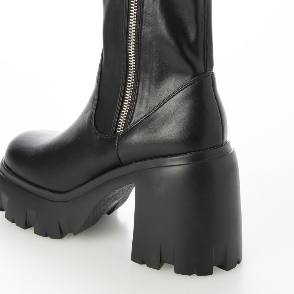 Evol Modestiefel, Seitenreißverschluss, 10cm Plateau Kurzstiefel