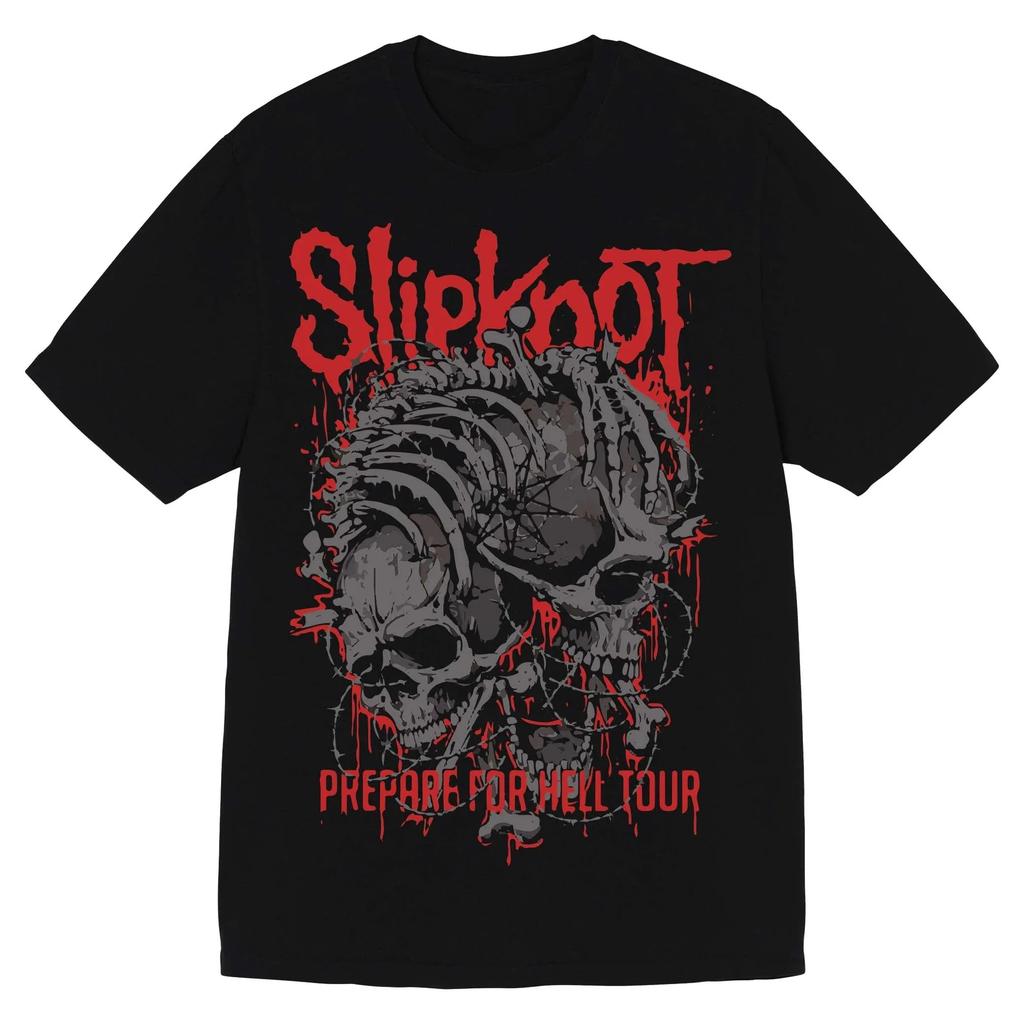 2026 Short Sleeved Round Neck Y2k Tshirt Men New In Top & Tees Mens Women T-Shirt Slipknot Prepare for Hell Album Poster Graphic Print