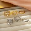 3PCS Fashion New, Irregular Metal Ring with Personality, Simple Street Shot Set Ring for Women