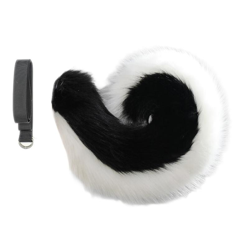 1/2 Stück Kunstpelz Tier-Schwanz Hundeschwanz Hundeohren Stirnband Halloween Cosplay Kostüm Hundeohren Haarband Hundeschwanz Hunde Kostüme