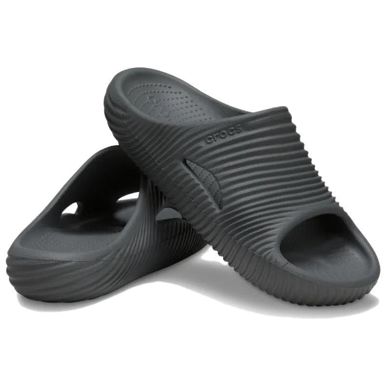 Crocs Mellow Tide Simple Comfortable Slide Sandals Unisex Footwear Dark-Gray 210333-0DA