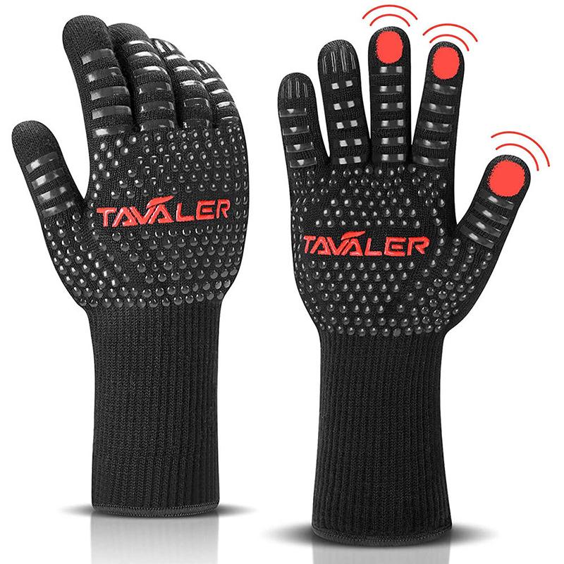 BBQ Gloves High Temperature Resistance Oven Mitts 800 Degrees Fireproof Barbecue Heat Insulation Microwave Oven Gloves
