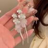 Design sense super fairy shell flower fringed earrings s111 silver needle high sense exaggerated long stud earrings temperament earrings