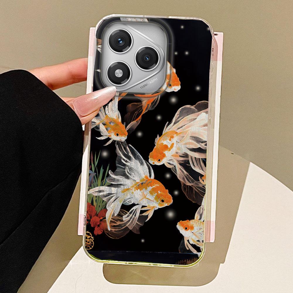 

Чехол для телефона Luckly Koi Goldfish Red Carp для Honor 400 200 90 Smart Pro Magic7 6 5 70 Lite X9a X9c X8b X8a X8c X7c X7B X6b Honor X6C белый