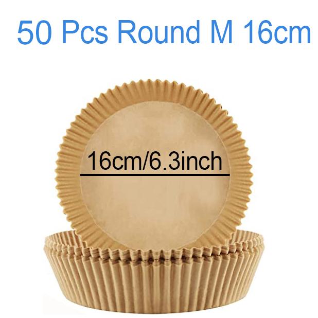 

New Air Fryer Disposable Baking Paper Liner Form Tray With Handle 20cm Kitchen Square Grill Parchment Paper Airfryer Accessories