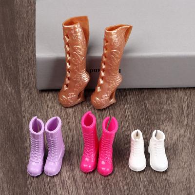 Plastic Fashion Foot Length 2.2cm Doll Shoes Socks Long Knees Boots Hero Dolls Boot Accessories
