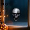 Flexibel zuschneidbare Wandaufkleber Halloween Totenkopf Statische Fensteraufkleber, Realistische Glasaufkleber, Wasserdichte PVC Große Aufkleber für Geschäft