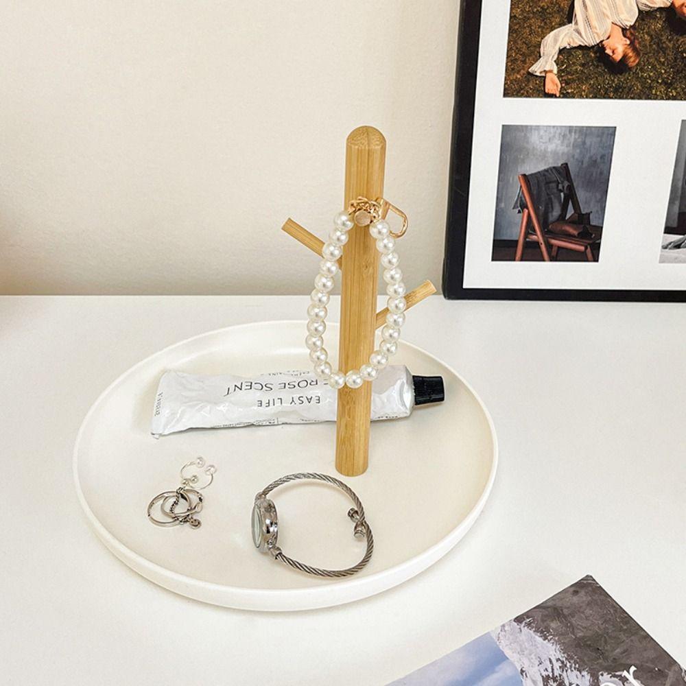 Creative Storage Tray Wooden Bathroom Shelf Miscellaneous Organizer Jewelry Hanging Rack  Candy
