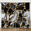 Curtains Nordic Style Marble Texture Bedroom Curtains Digital Printing Blackout Curtains No Punching