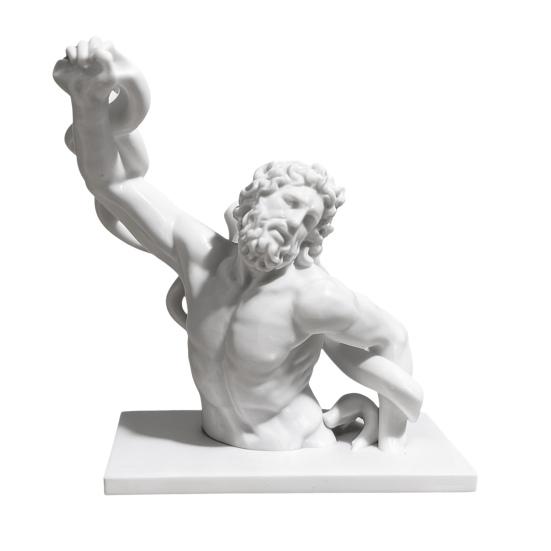 3D Printed Laocoon Sculpture Bust Greek Mythology Stable Base Ornament Ancient Greek белый