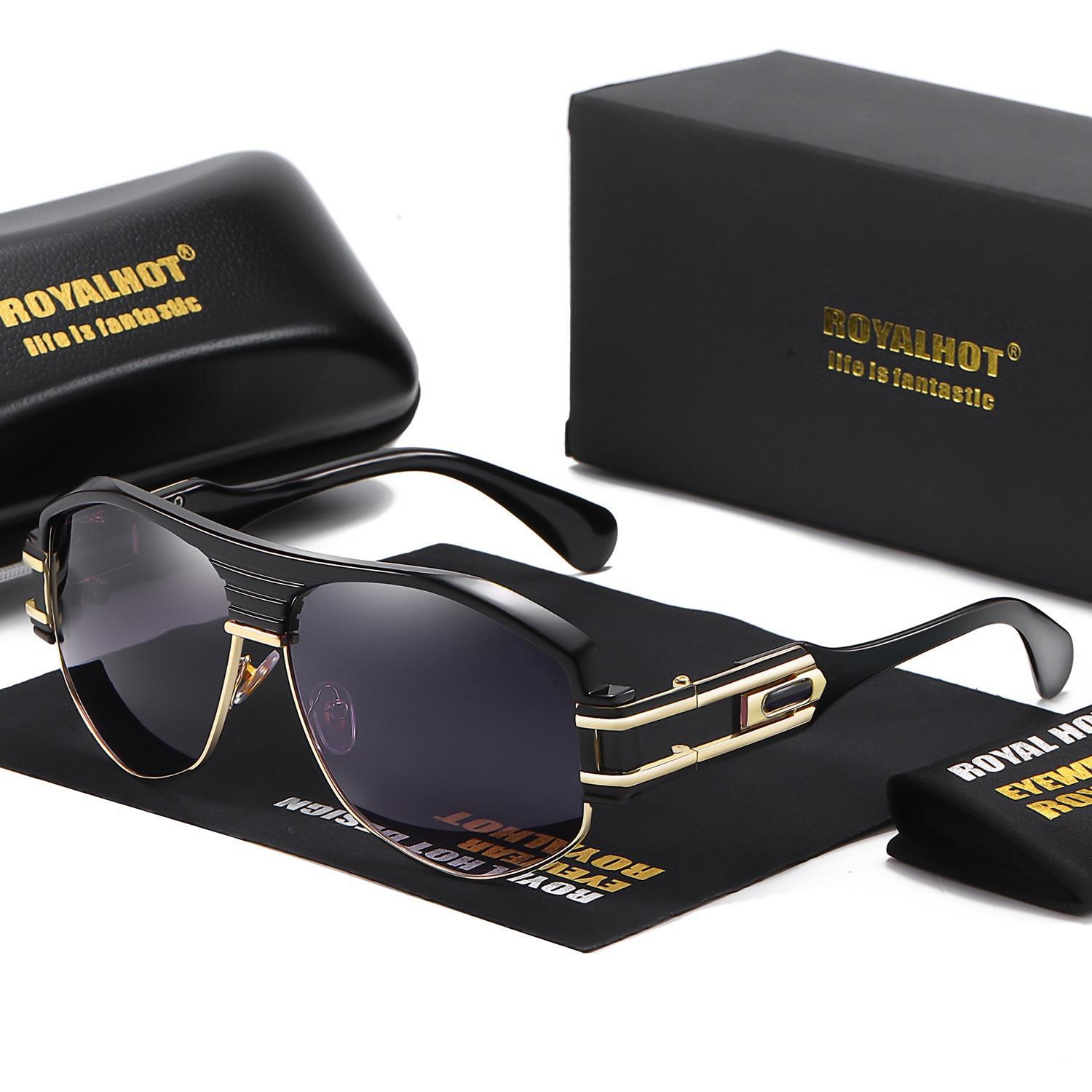 RoyalHot унисекс стиль модный стиль крутые солнцезащитные очки очки, UV400 чёрный