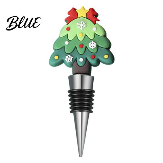 Snowman Wine Corks Christmas Bottle Stopper, Stainless Steel Reusable Cork, Decorative PVC Cartoon Party Favors Toppers Design, Airtight Sealing Plugs