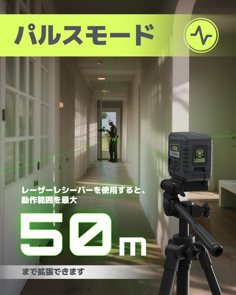 LASGOO Mini Laser Level with Green Ideal for Hanging Pictures and Construction Laser, Self-Leveling Crosshairs,