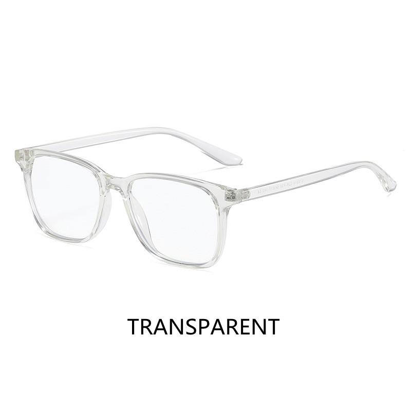 Blue Light Blocking Reading Square Glasses Men Transparent Computer Eyeglasses Reading Magnifying Hyperopia Presbyopic Eyewear