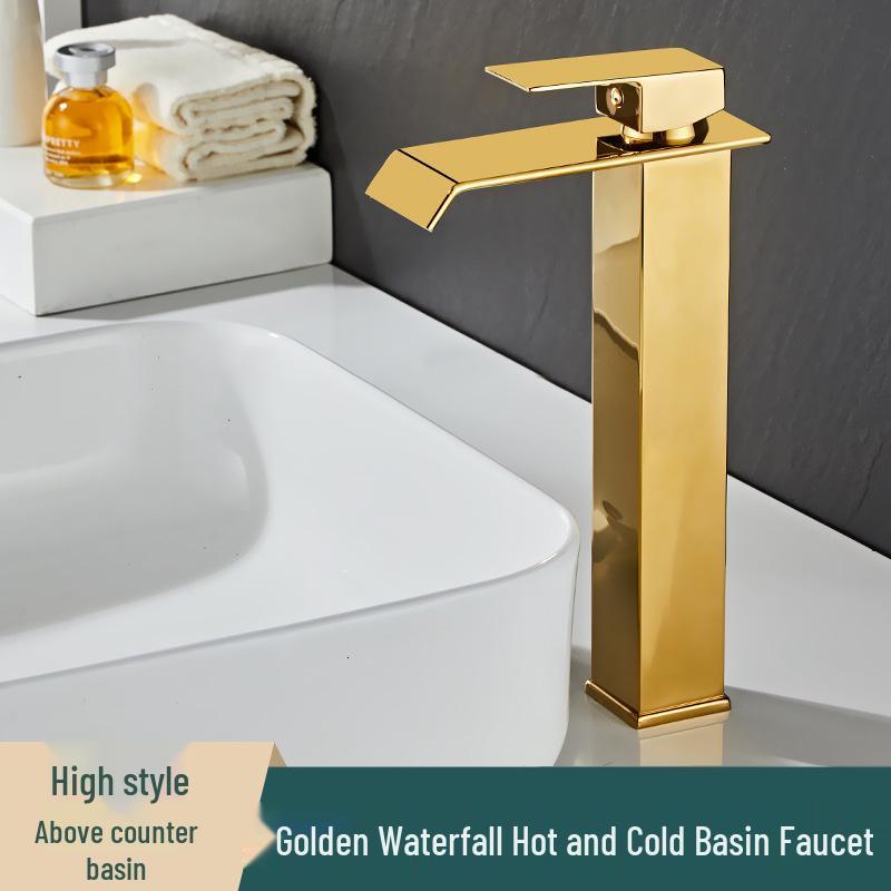Hot & Cold Dual Use Waterfall Bathroom Sink Faucet