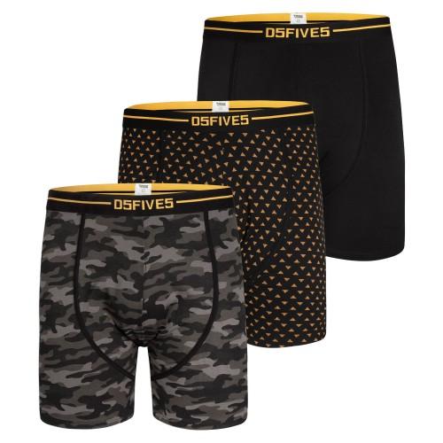 Duke Mens D555 Sylvester Printed Stretch Kingsize Boxer Shorts (Pack of 3)