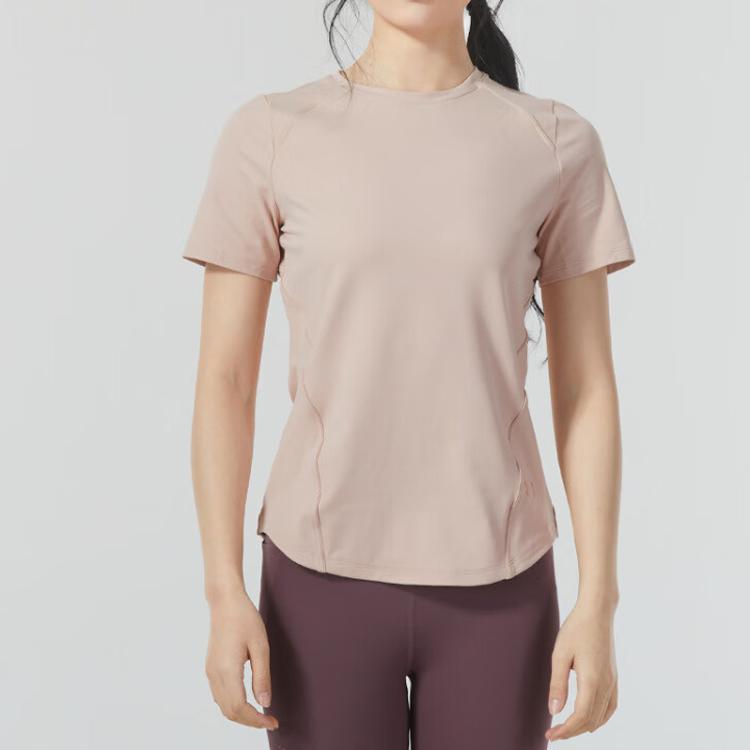Under Armour Solid Color Breathable Crew Neck Short Sleeve Raglan T-Shirt Women Tops Lotus 1361053-664