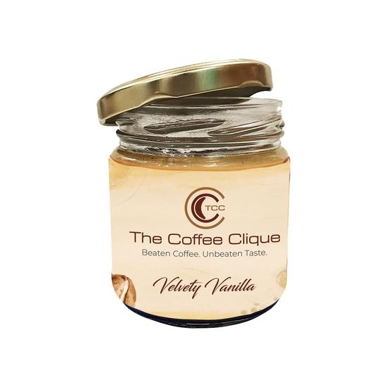 The Coffee Clique | Velvety Vanilla | Flavoured Beaten Coffee Paste | Cafe Like Cappuccino At Home  | 145 Grams | Flavoured Coffee