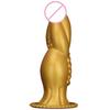 Golden Silicone 35 * 10cm Oversized Anal Plug Penis Shaped Anal Plug Alternative Harem Expansion Huge Chrysanthemum